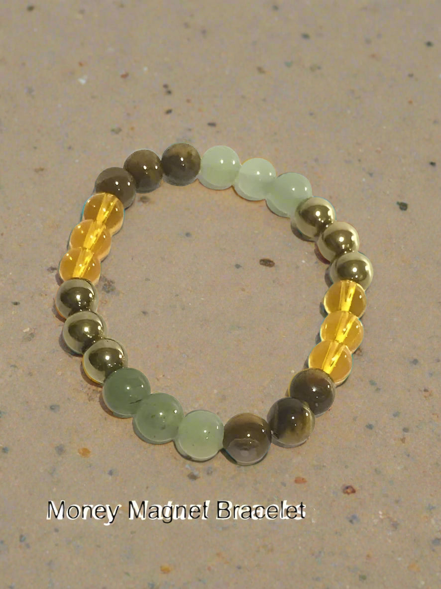Natural Money Beads Bracelet โ Attract Prosperity with Every Step