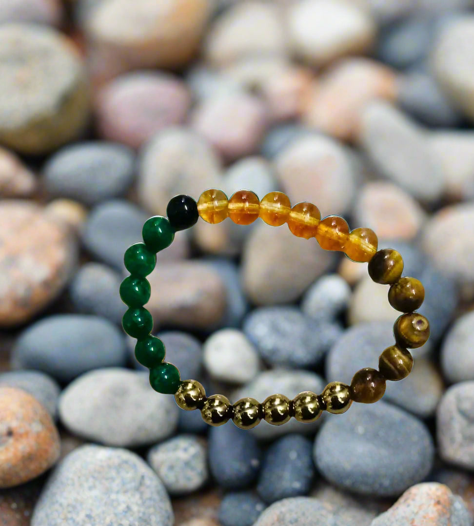 Money & Concentration Bracelet – Wealth & Focus Crystal Energy (1 Piece)
