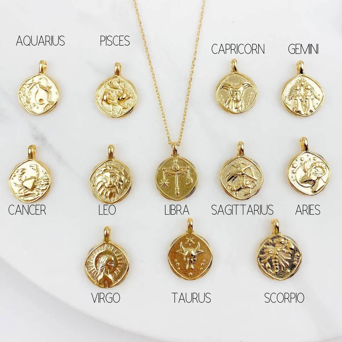 Gold Plated Zodiac Sign Necklace – Wear Your Stars in Style