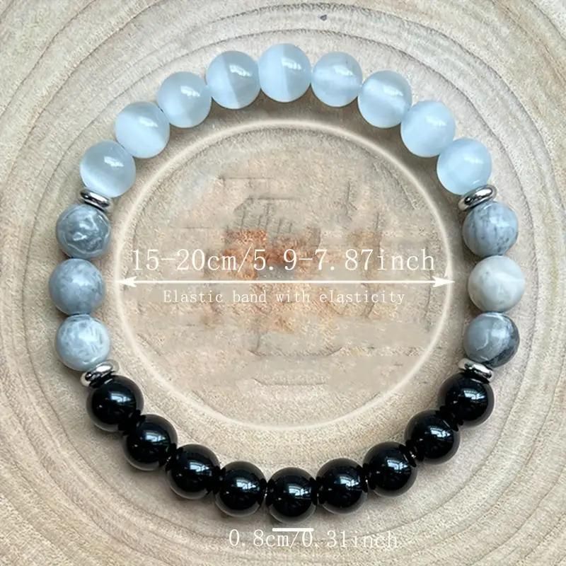 Elegant Women's Protection Bracelet โ Moonstone & Hematite (Pack of 2)