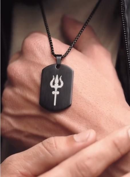 Mahadev Trishul Pendant with Chain – Symbol of Strength & Devotion (Pack of 1)
