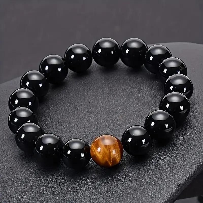 Crystal Black Tourmaline & Tiger Eye Bracelet โ Pack of 2