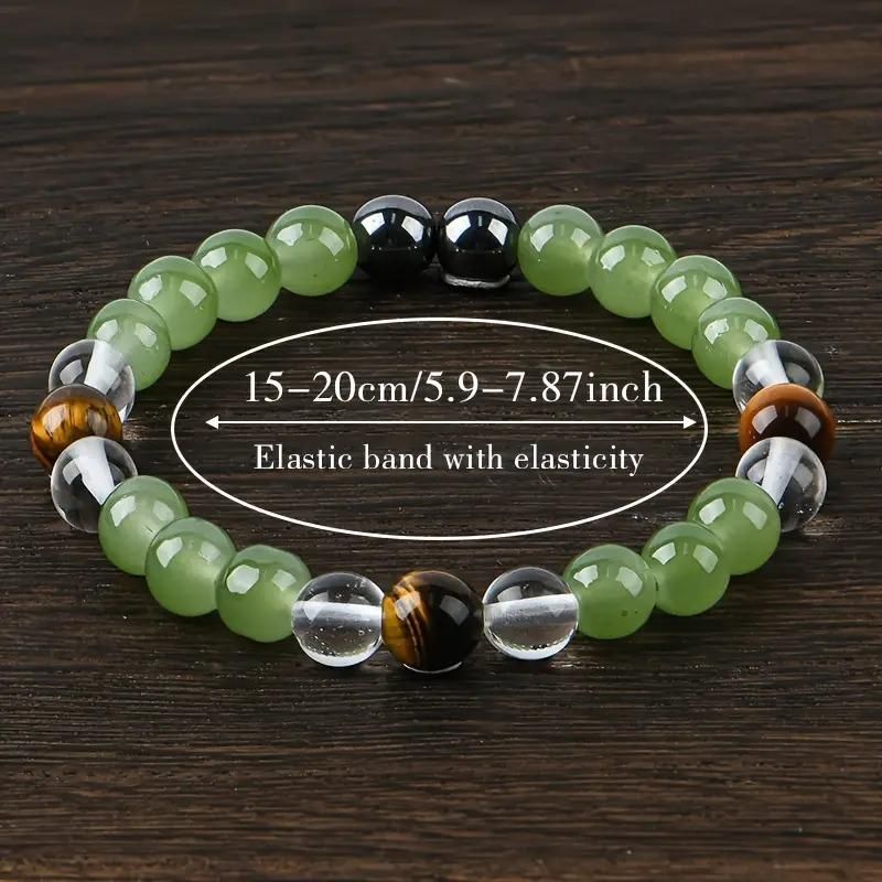 Tiger's Eye Stone & Crystal Beads Bracelet โ Pack of 2