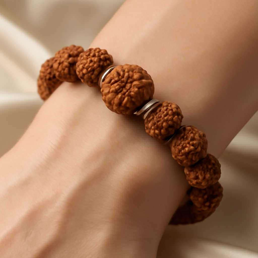 7 Mukhi Rudraksha Bracelet – Energized for Wealth, Protection & Inner Strength