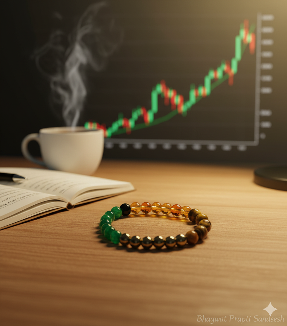 Money & Concentration Bracelet | Wealth, Focus & Crystal Energy