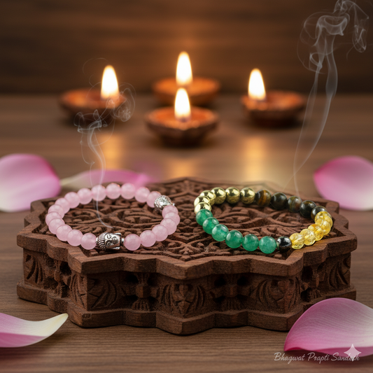 Money & Love Combo – Attract Prosperity & True Love (Pack of 2 Bracelets)