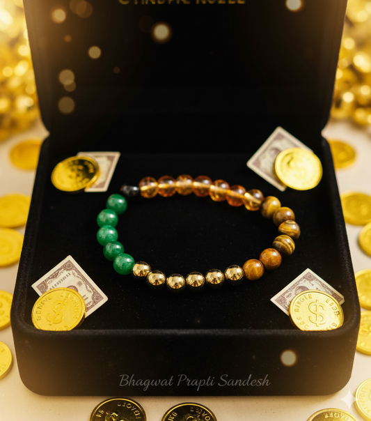 Money & Concentration Bracelet – Wealth & Focus Crystal Energy (1 Piece)