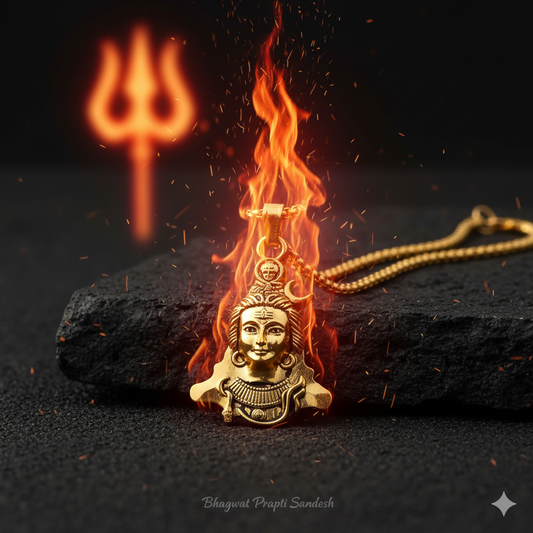 Mahadev Shiv Pendant with Chain for Protection, Peace & Divine Power