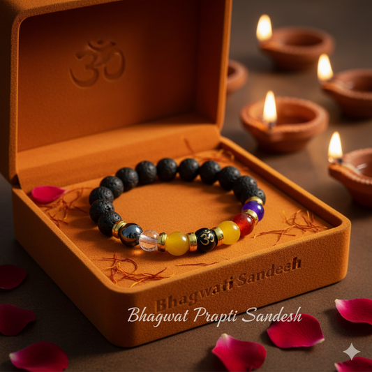 Natural Beads Om Bracelet