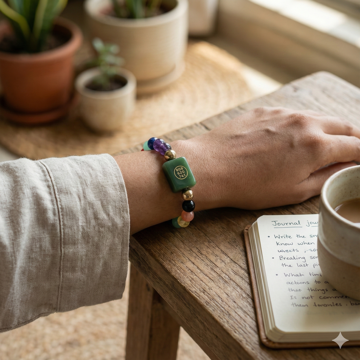 Natural Gemstones Zibu Bracelet for Energy Balance, Protection & Manifestation
