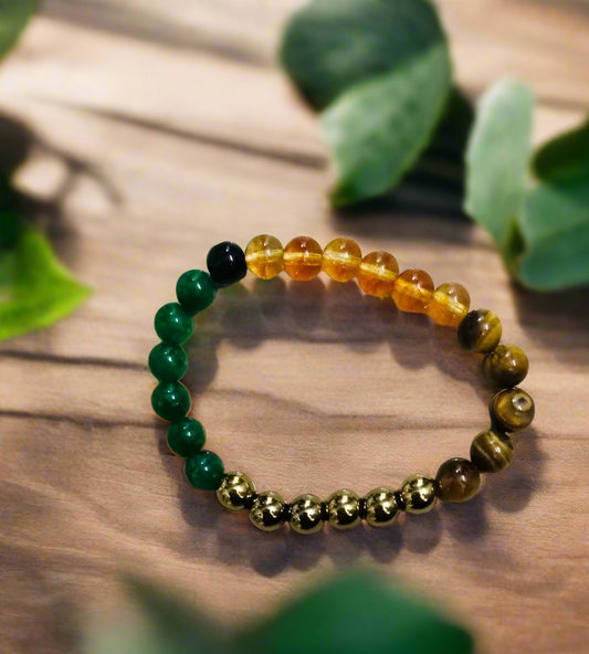 Money & Concentration Bracelet – Wealth & Focus Crystal Energy (1 Piece)