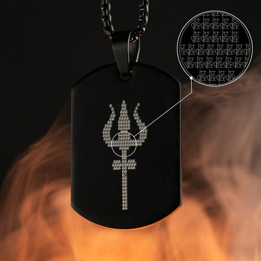 Mahadev Trishul Pendant with Chain – Symbol of Strength & Devotion (Pack of 1)