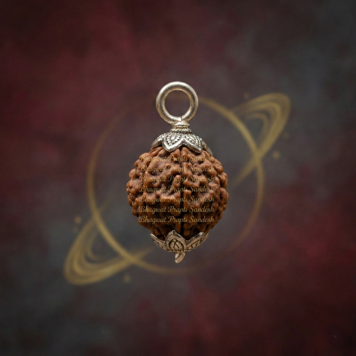 Nepali 7 Mukhi Rudraksha Silver Pendant for Wealth & Saturn (Shani) Balance