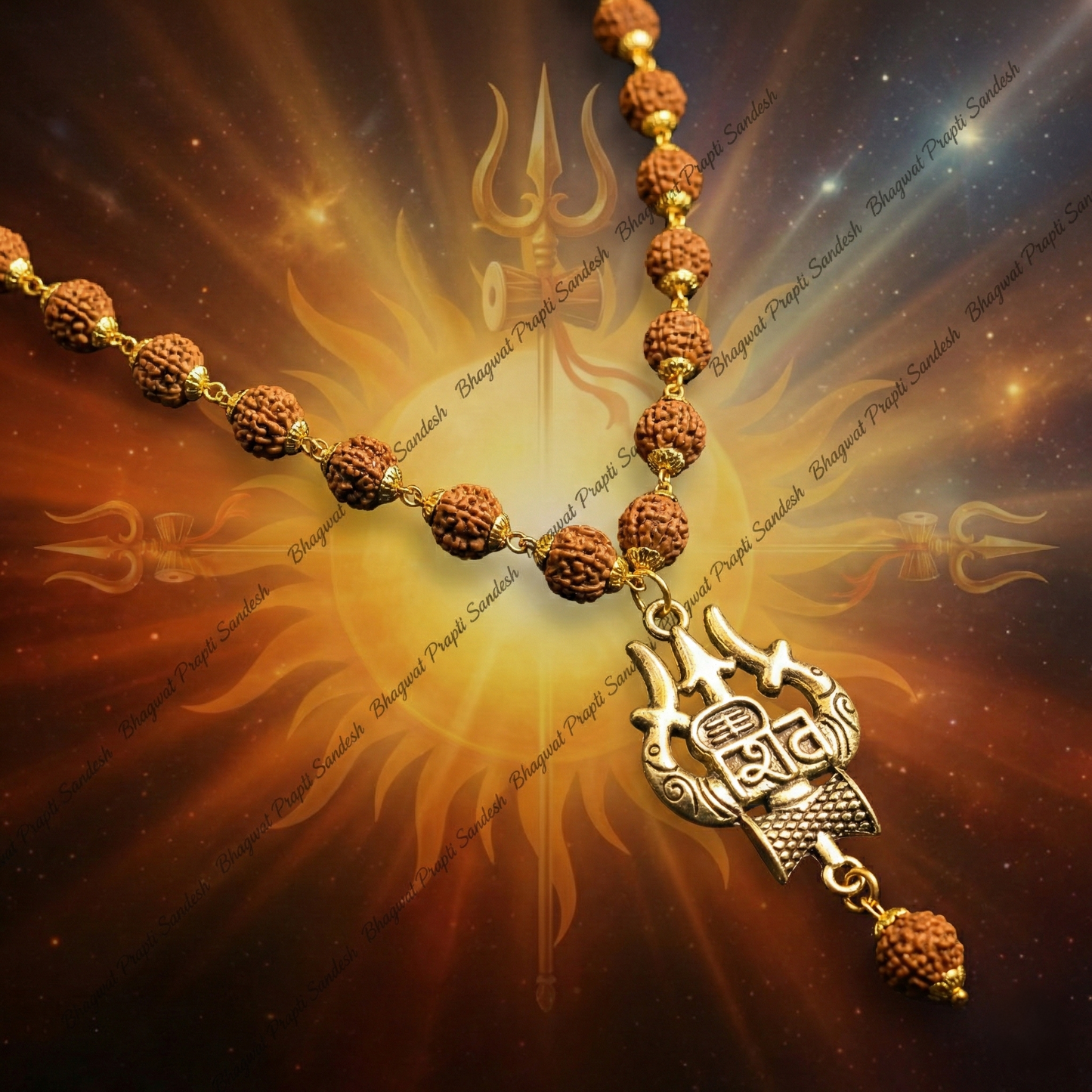 Premium Rudraksha Gold-Plated Chain for Devotion, Strength & Divine Energy
