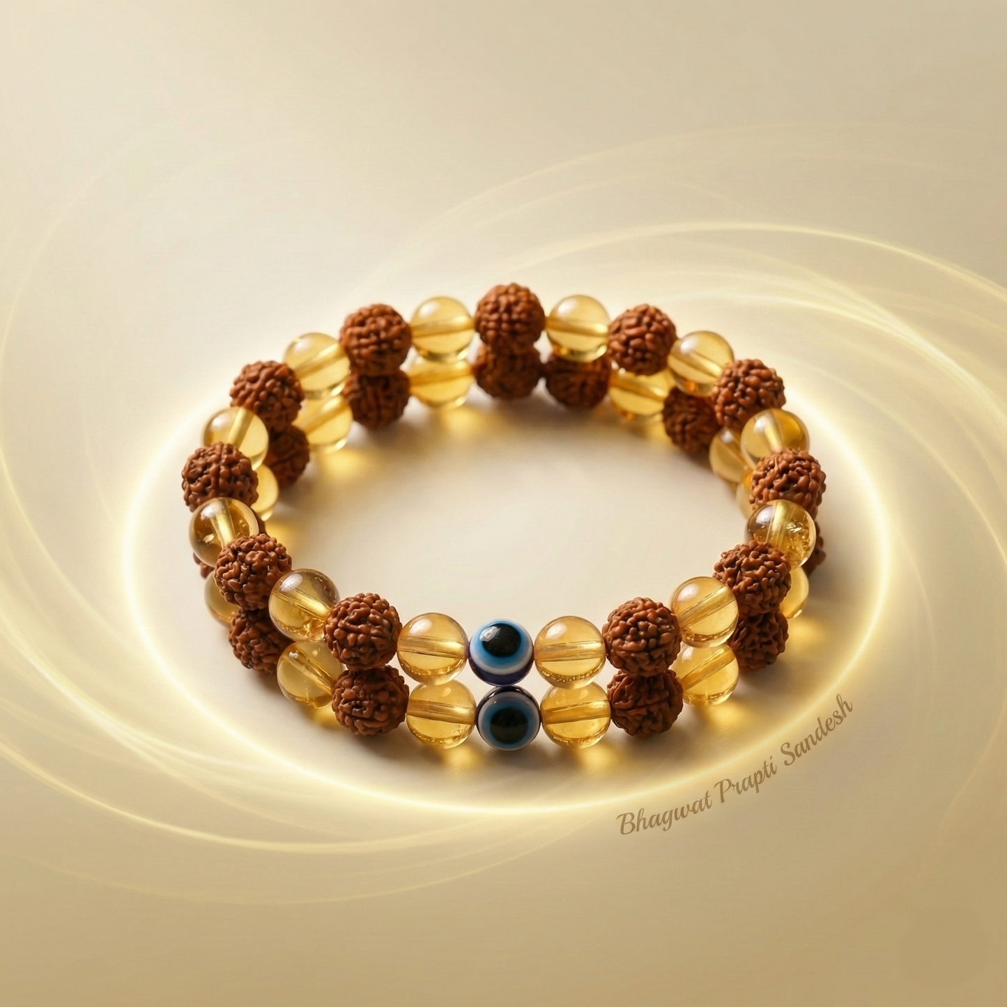 Rudraksha Citrine Crystal Bracelet Combo