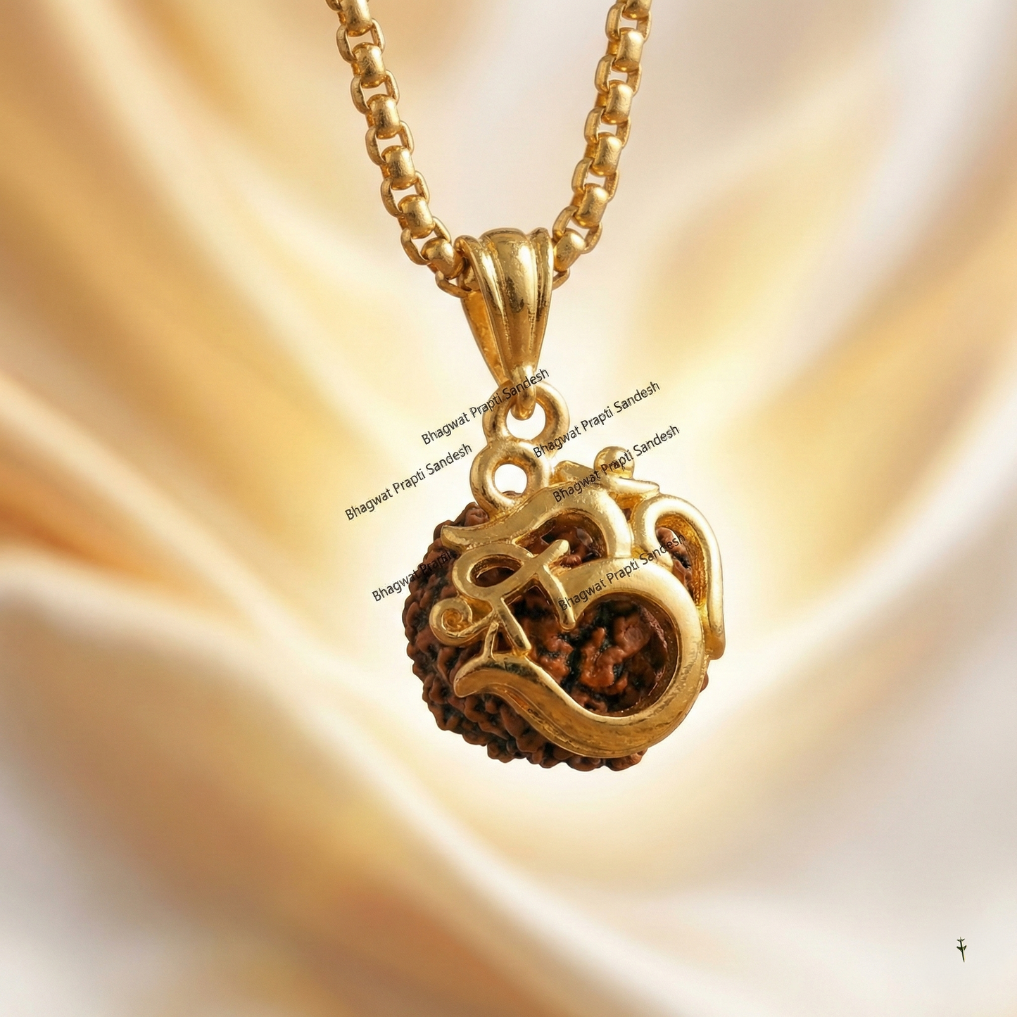 Original Om Rudraksha Pendant with Chain – Spiritual Protection & Energy Balance