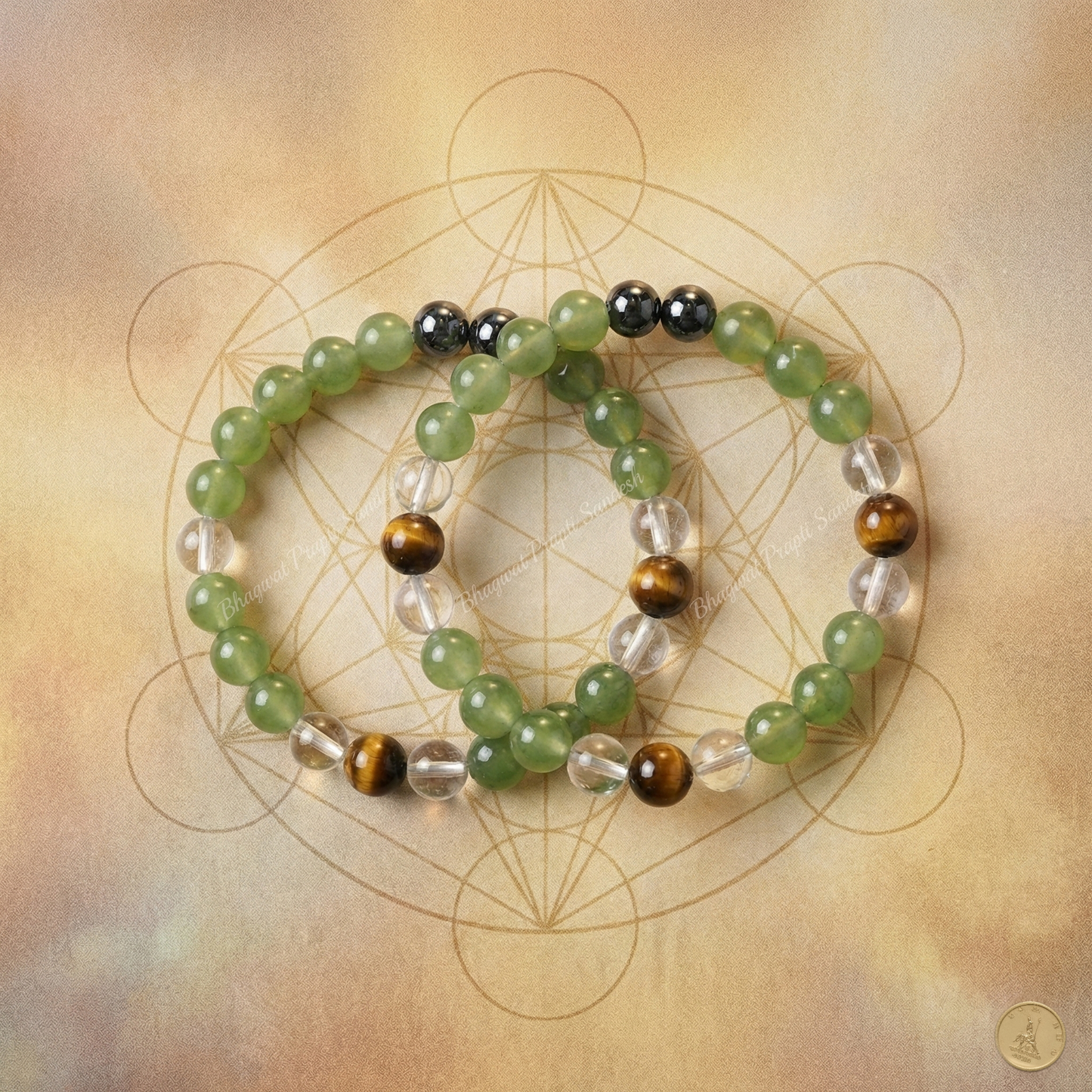 Tiger’s Eye Stone Bracelet for Strength, Courage & Positivity – Set of 2