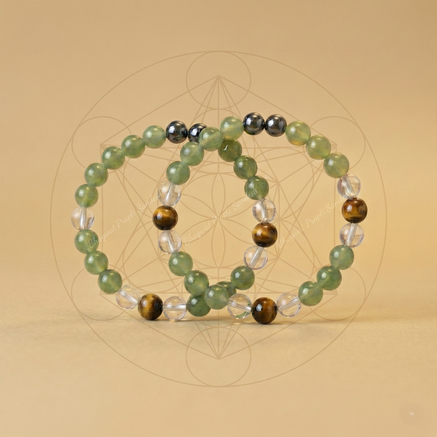 Tiger’s Eye Stone Bracelet for Strength, Courage & Positivity – Set of 2