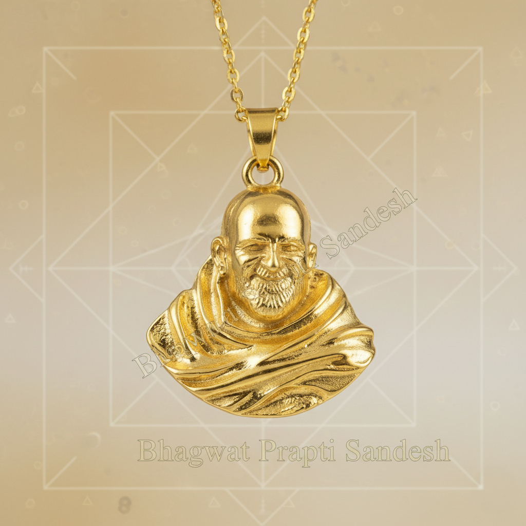 Neem Karoli Baba Devotional Pendant for Men – Faith, Strength & Blessings