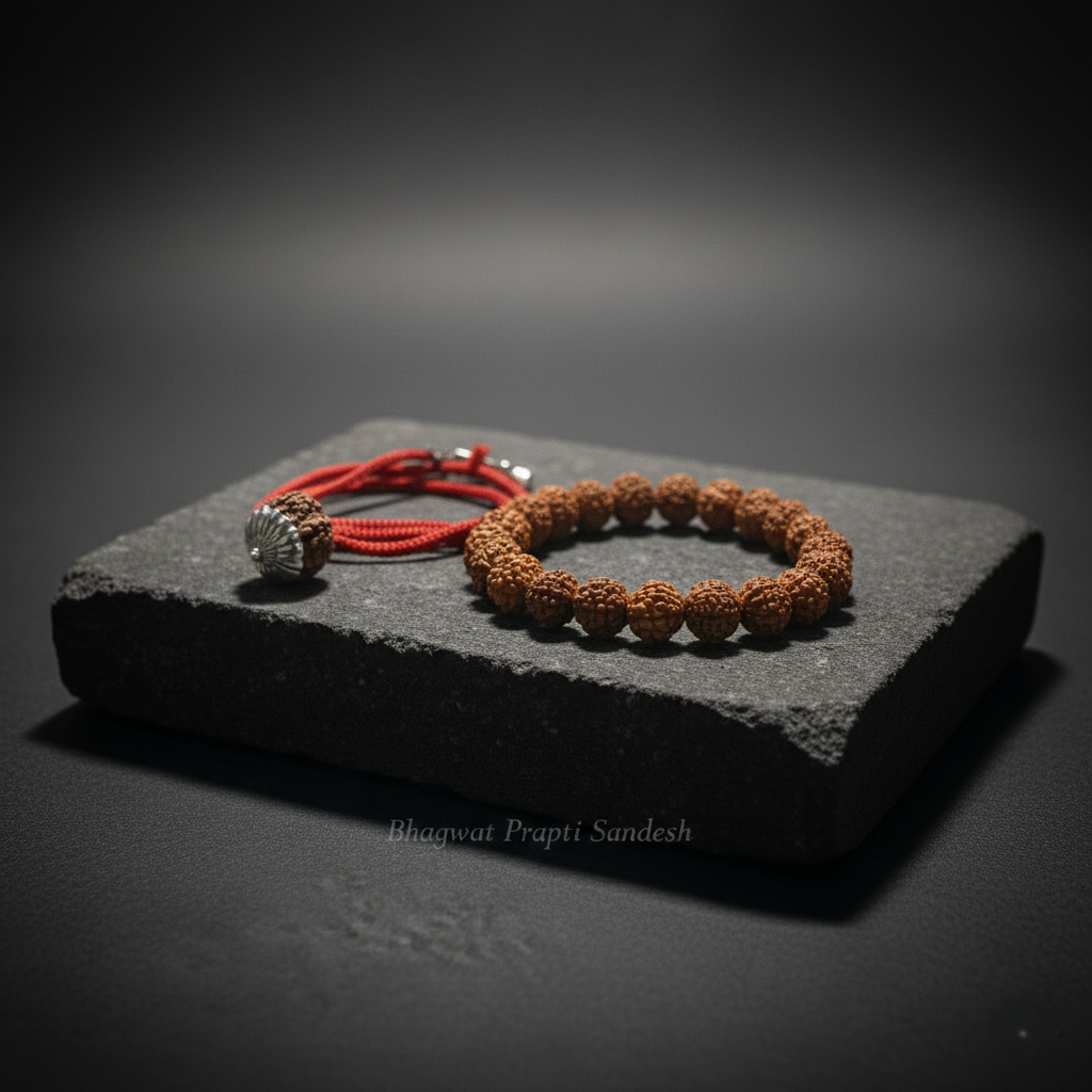 5 Mukhi Rudraksha Mala with Matching Bracelet
