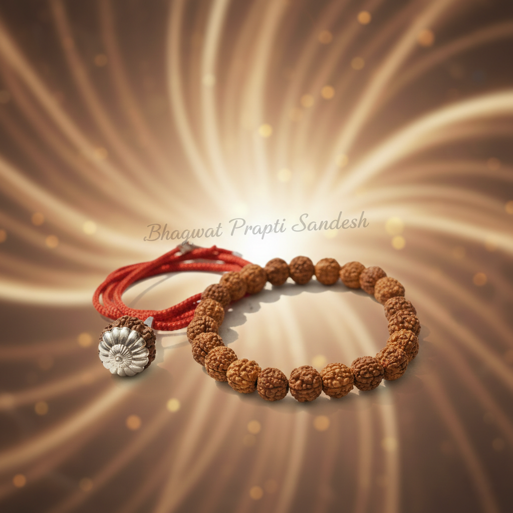 5 Mukhi Rudraksha Mala with Matching Bracelet