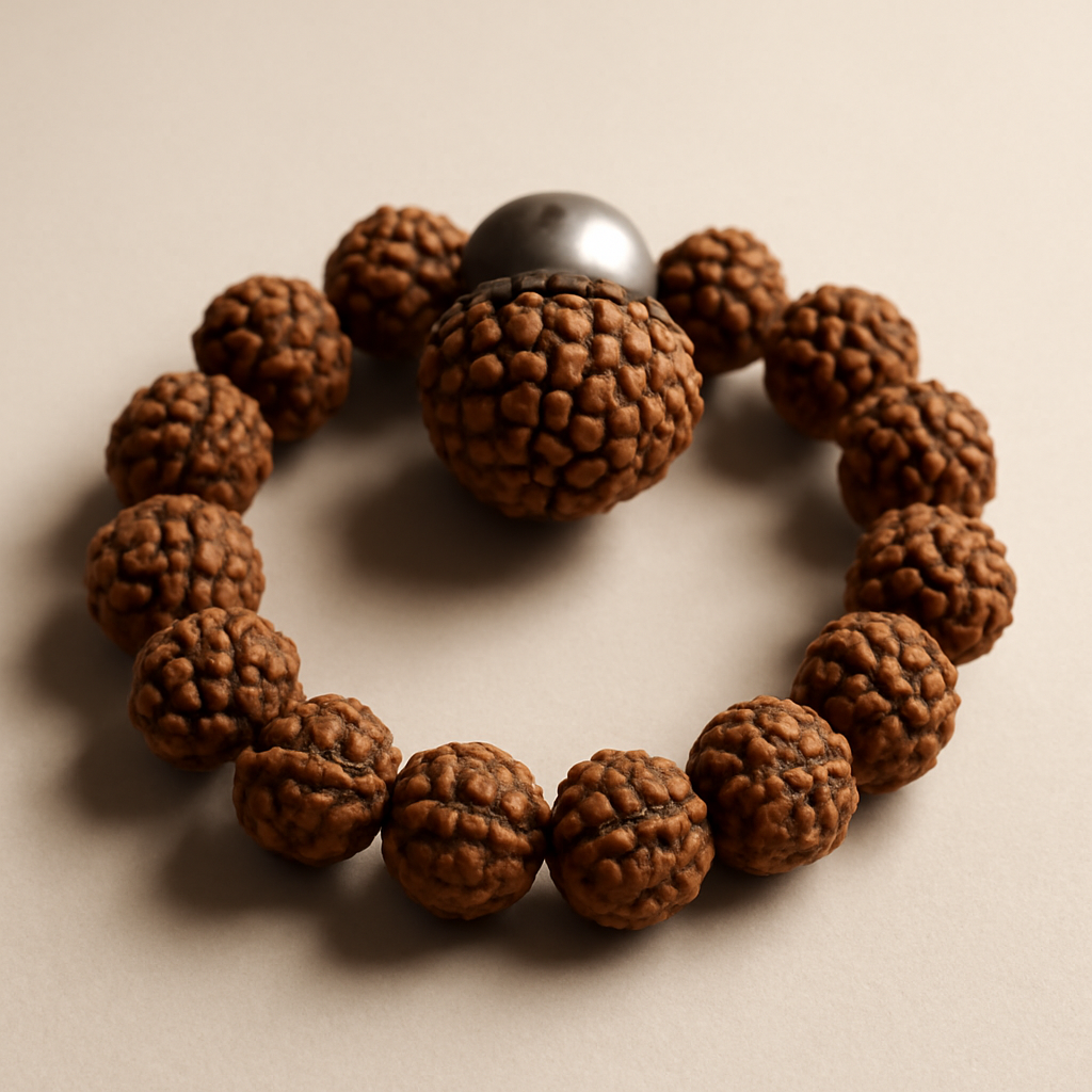 7 Mukhi Rudraksha Bracelet – Energized for Wealth, Protection & Inner Strength