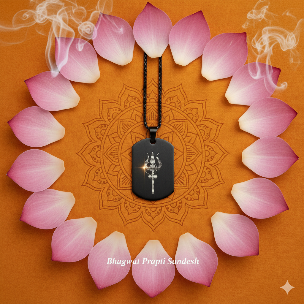 Mahadev Trishul Pendant with Chain for Protection, Strength & Shiva Blessings