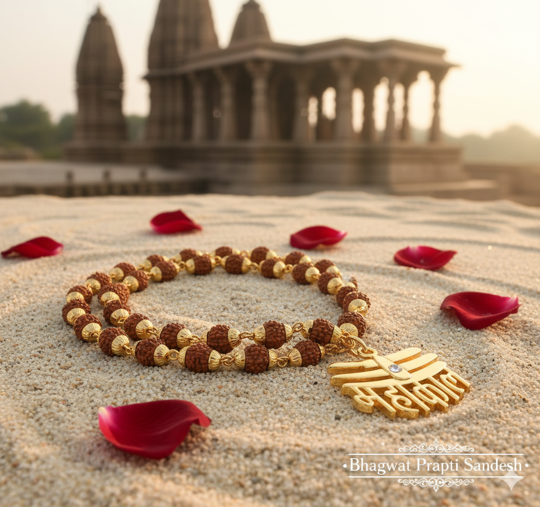 Rudraksha Mala with Mahakal Pendant for Protection, Power & Shiva Blessings