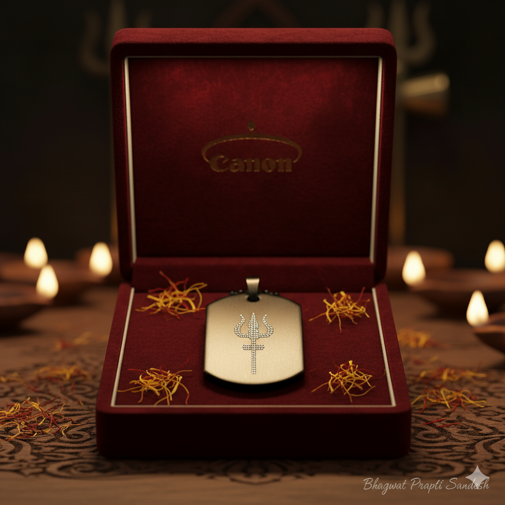 Mahadev Trishul Pendant with Chain for Protection, Strength & Shiva Blessings