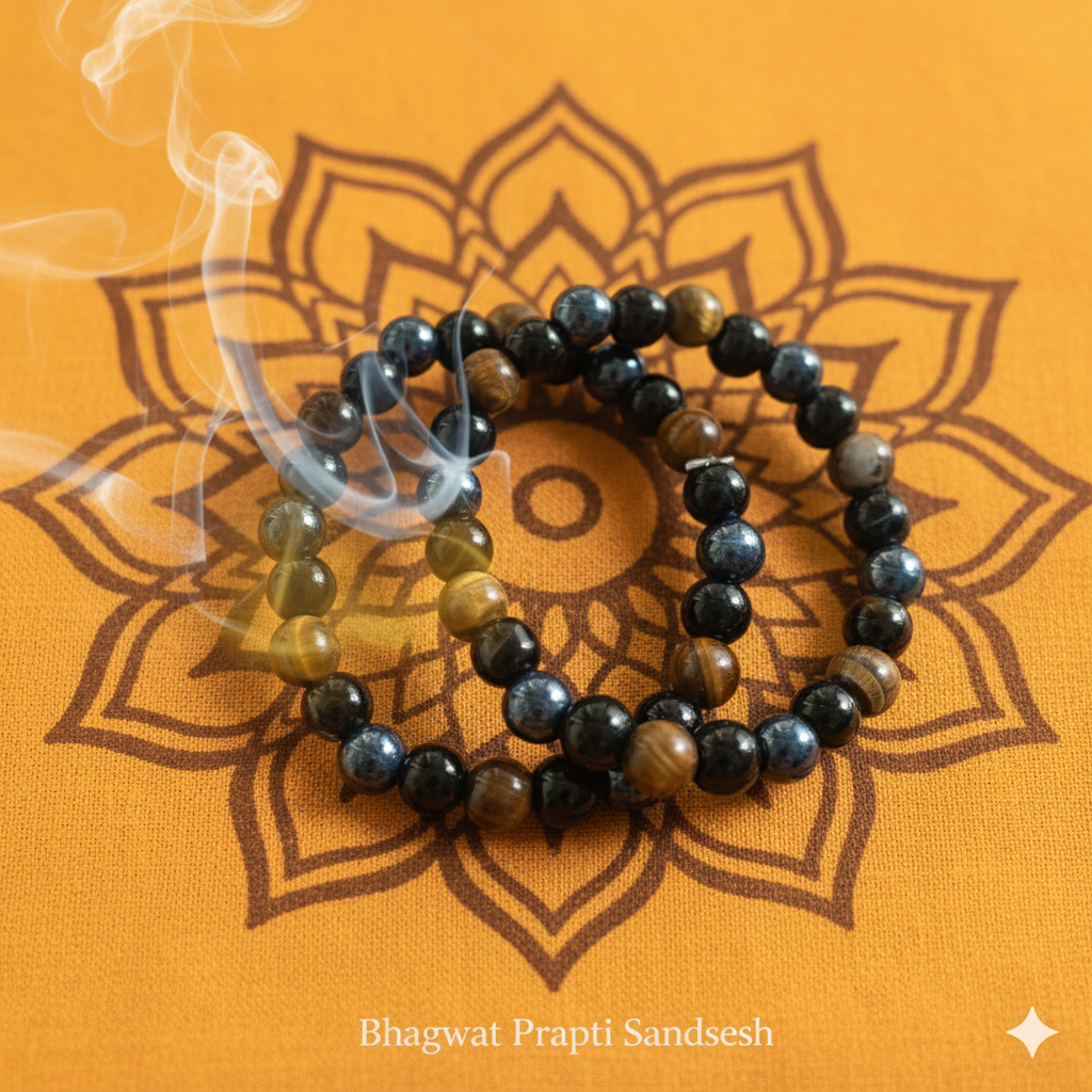 Tiger Eye Matte Black Beaded Bracelet Combo for Protection, Confidence & Energy Balance