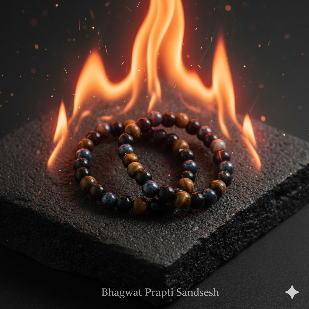 Tiger Eye Matte Black Beaded Bracelet Combo for Protection, Confidence & Energy Balance