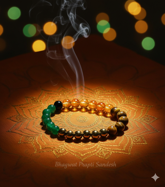 Money & Concentration Bracelet | Wealth, Focus & Crystal Energy