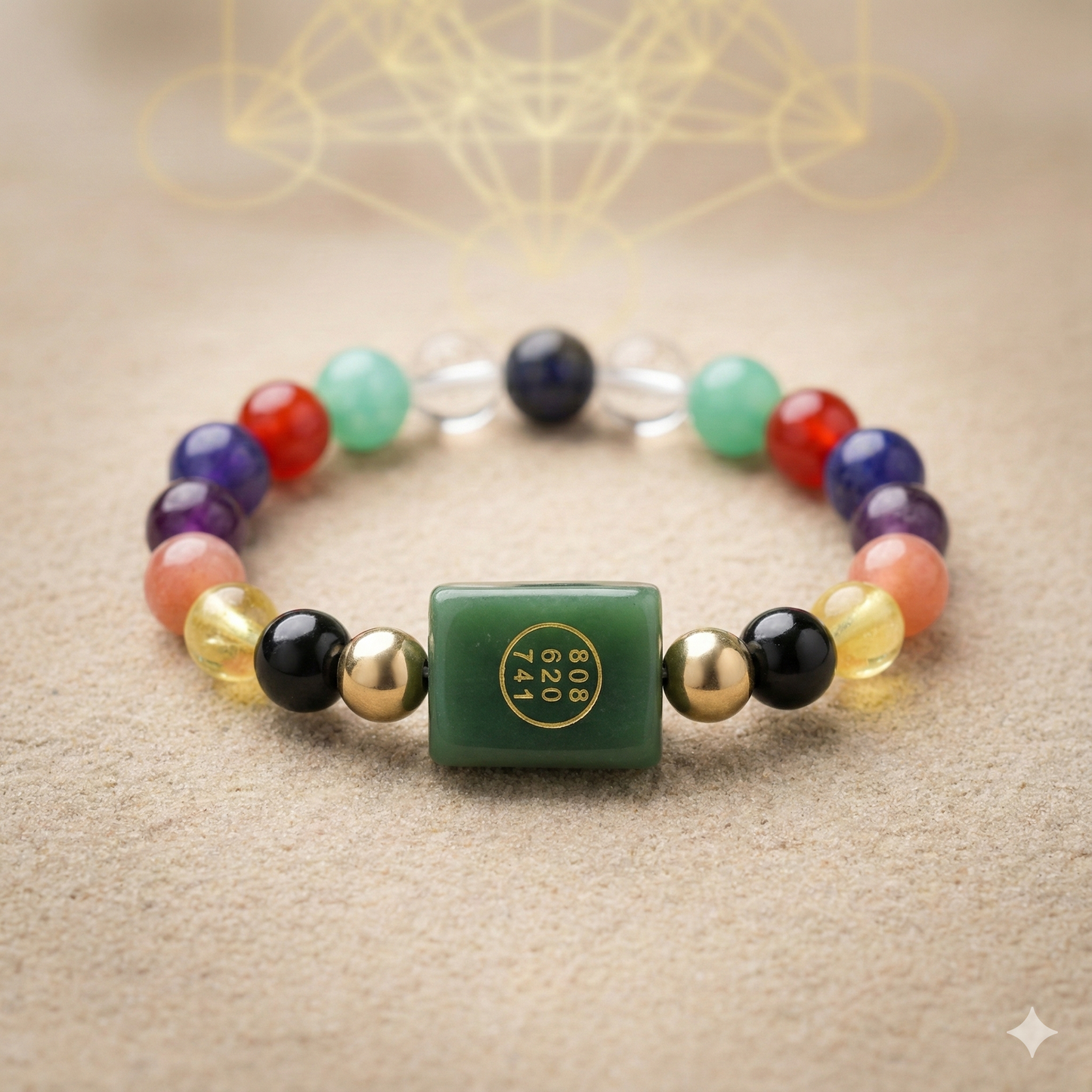 Natural Gemstones Zibu Bracelet for Energy Balance, Protection & Manifestation
