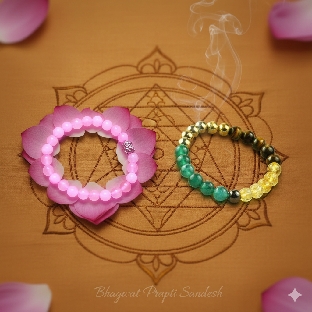 Money & Love Crystal Bracelet Combo for Wealth, Romance & Emotional Balance