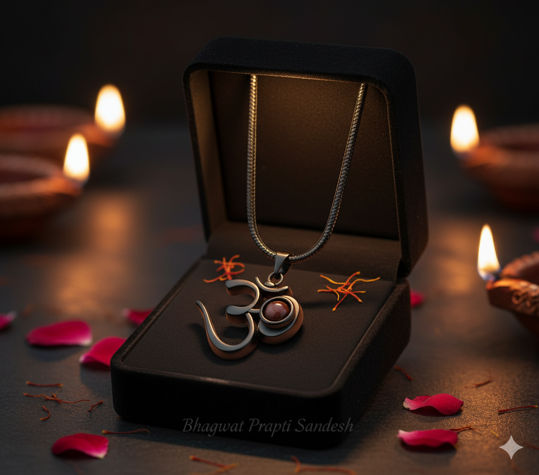 OM Adiyogi Pendant in Black Stainless Steel for Protection, Inner Peace & Shiva Energy