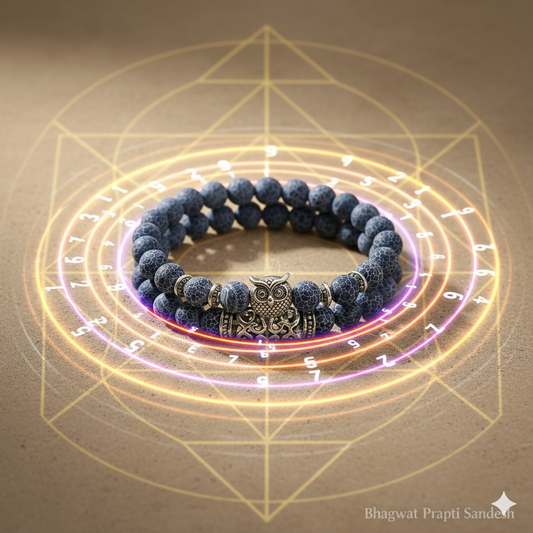 Natural Stone Owl Bracelet for Wisdom, Protection & Positive Energy