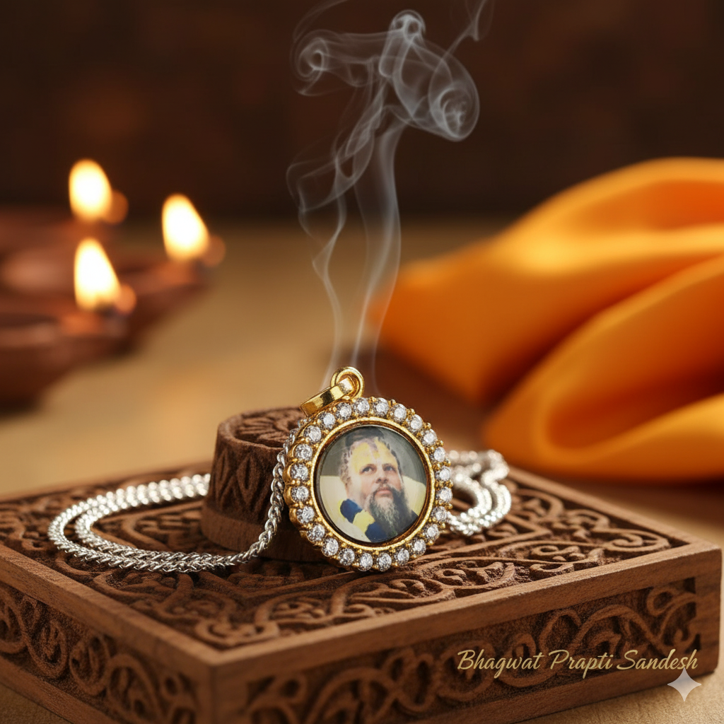 Premanand Maharaj Pendant in Sterling Silver for Peace, Bhakti & Spiritual Blessings