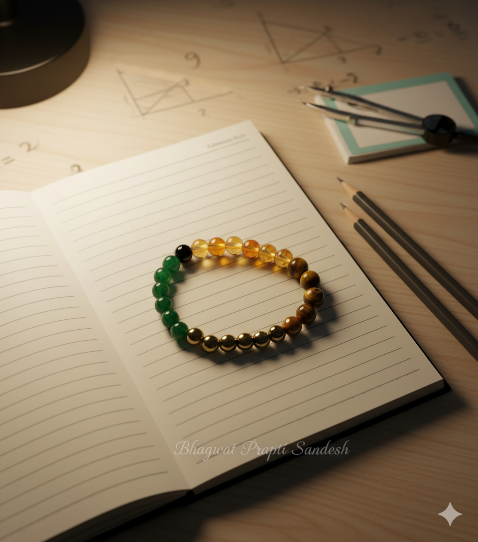 Money & Concentration Bracelet | Wealth, Focus & Crystal Energy