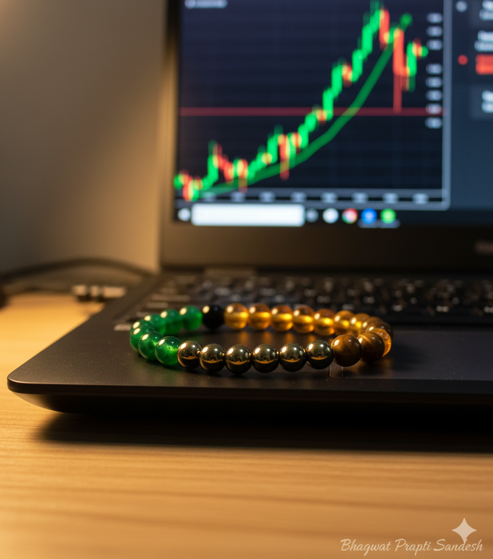 Money & Concentration Bracelet | Wealth, Focus & Crystal Energy