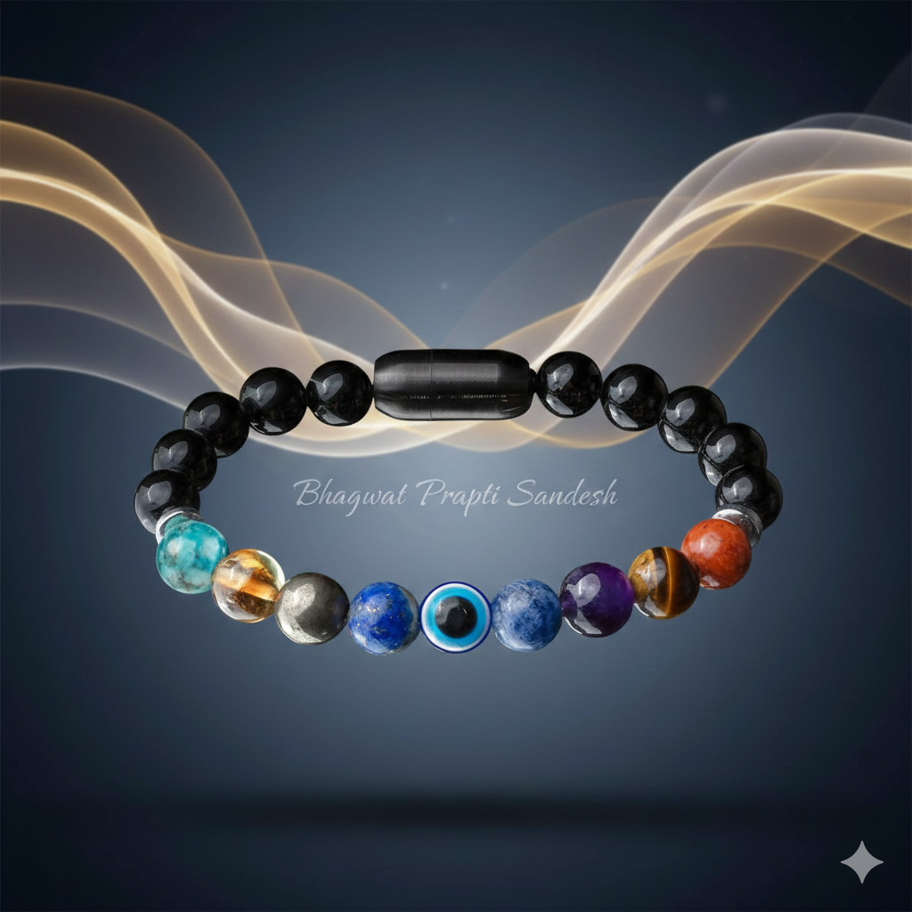 Super 9 Chakra Healing Bracelet for Energy Balance, Protection & Spiritual Growth
