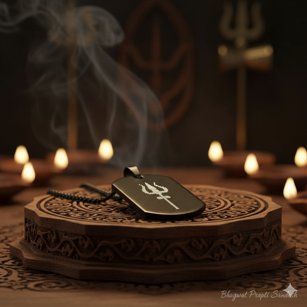 Mahadev Trishul Pendant with Chain for Protection, Strength & Shiva Blessings