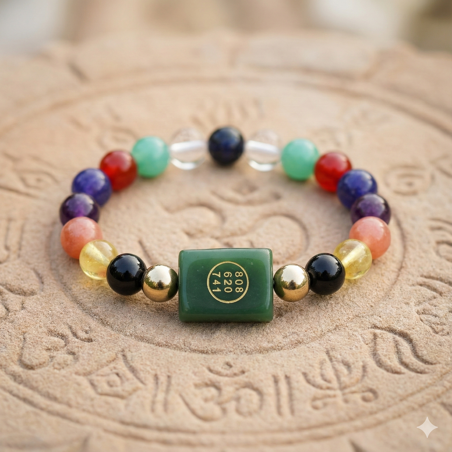 Natural Gemstones Zibu Bracelet for Energy Balance, Protection & Manifestation
