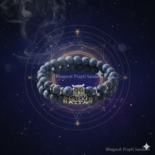 Natural Stone Owl Bracelet for Wisdom, Protection & Positive Energy